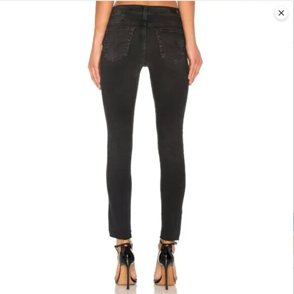 The Farrah Skinny Ankle Color: 13 YEARS DUSTY BLACK 25 Crop Step Fray with Seam - Picture 2 of 6